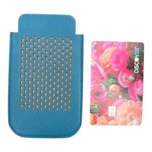 Hermes Swift Chevre Calfskin Bleu Colvert Credit Card Drivers License Wallet